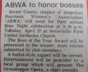 ABWA to Honor Bosses